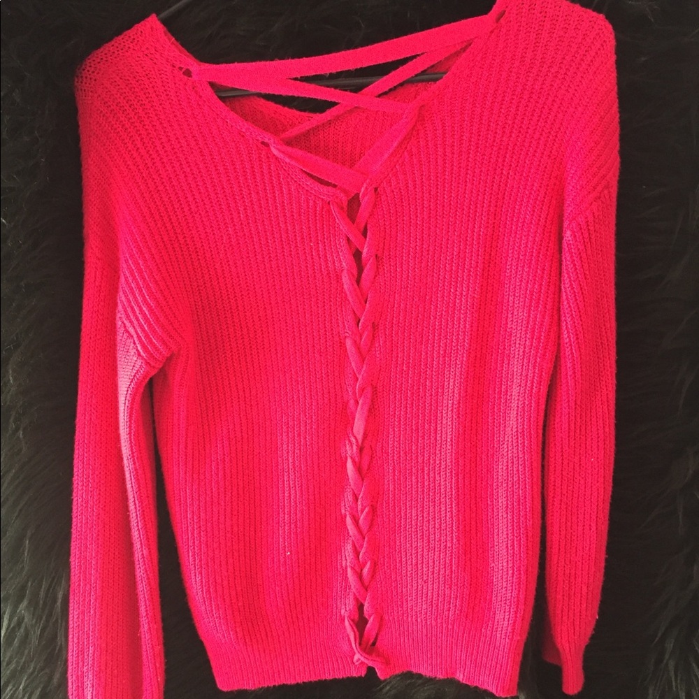 Hot pink sweater